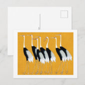 Japanse rode kraan - Ogata Korin - Kunst Briefkaart (Voorkant / Achterkant)