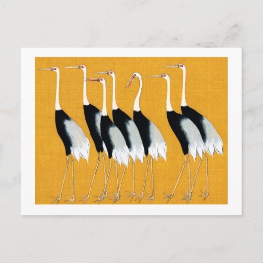 Japanse rode kraan - Ogata Korin - Kunst Briefkaart (Voorkant)