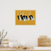 Japanse Rode Kroon Kranen Ogata Korin Poster (Keuken)