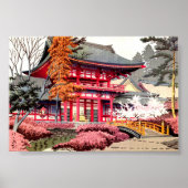 Japanse rode tempellente poster (Voorkant)