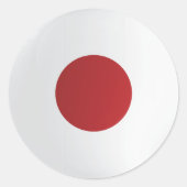 Japanse ronde pictogramvlag sticker (Voorkant)