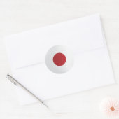 Japanse ronde pictogramvlag sticker (Envelop)