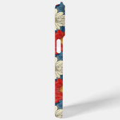 Japanse Rood Bloemmotief met Initialen Case-Mate iPhone Case (Achterkant / Rechts)