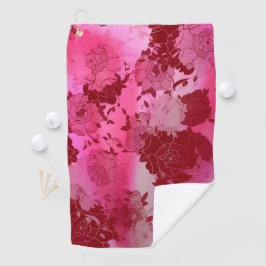 Japanse roodbloem. golfhanddoek