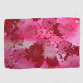 Japanse roodbloem. golfhanddoek (Horizontaal)