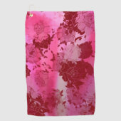 Japanse roodbloem. golfhanddoek (Voorkant)