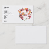 Japanse roodbloesems Cirkel Visitekaartje (Voorkant / Achterkant)