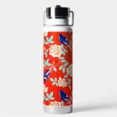 Japanse Roos Bloem Ontwerp Waterfles (Achterkant)