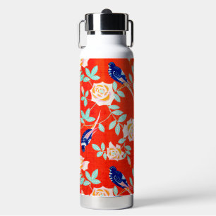 Japanse Roos Bloem Ontwerp Waterfles