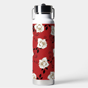 Japanse Roos Bloem Ontwerp Waterfles
