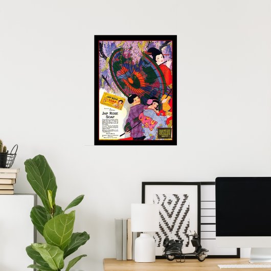  Japanse Roos Zeep Adverteren Poster (Thuiskantoor)