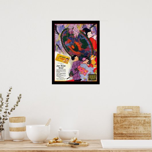  Japanse Roos Zeep Adverteren Poster (Keuken)