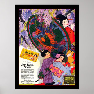  Japanse Roos Zeep Adverteren Poster