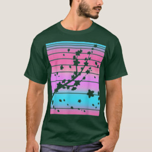 Japanse roze bloem Sakura 90s Vaporwave Cherry B T-shirt
