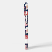 Japanse Roze Bloempatroon met Monogram Case-Mate iPhone Case (Achterkant / Links)