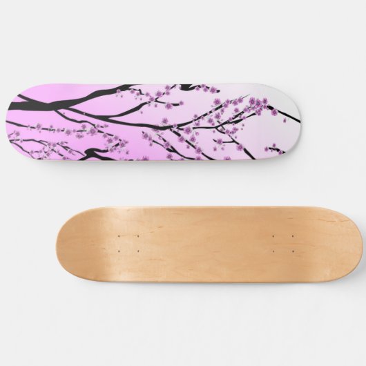 Japanse roze kersenbloesem persoonlijk skateboard (Horizontaal)