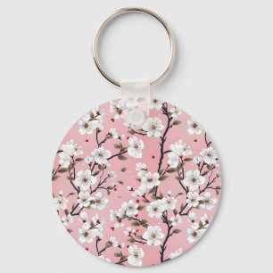 Japanse Roze Kersenbloesem Sakura Bloemige Lente Sleutelhanger