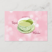 Japanse Roze Matcha Bruidsfeest Advies & Wensen Informatiekaartje (Voorkant)