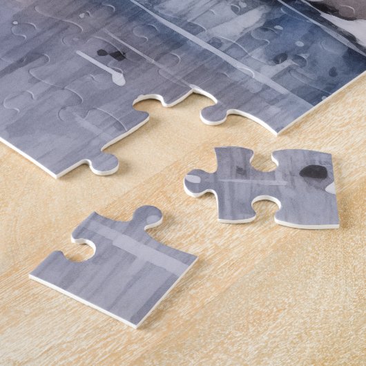 Japanse roze Sakura architectuur Legpuzzel (Zijkant)