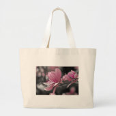 Japanse roze Saucer Magnolia Grote Tote Bag (Voorkant)