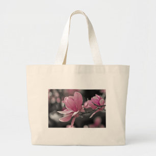 Japanse roze Saucer Magnolia Grote Tote Bag