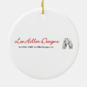 Japanse roze Saucer Magnolia Keramisch Ornament (Achterkant)