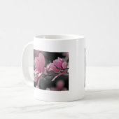 Japanse roze Saucer Magnolia Koffiemok (Voorkant links)