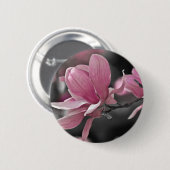 Japanse roze Saucer Magnolia Ronde Button 5,7 Cm (Voorkant /achterkant)