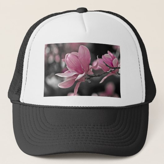 Japanse roze Saucer Magnolia Trucker Pet (Voorkant)