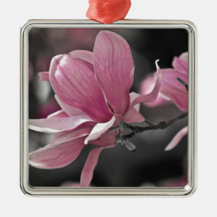 Japanse Roze Schotel Magnolia Metalen Ornament