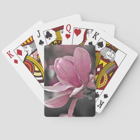Japanse Roze Schotel Magnolia Speelkaarten (Achterkant)
