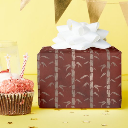 Japanse Rustige Bamboe Patroon Cadeau Cadeaupapier (Verjaardagsfeest)