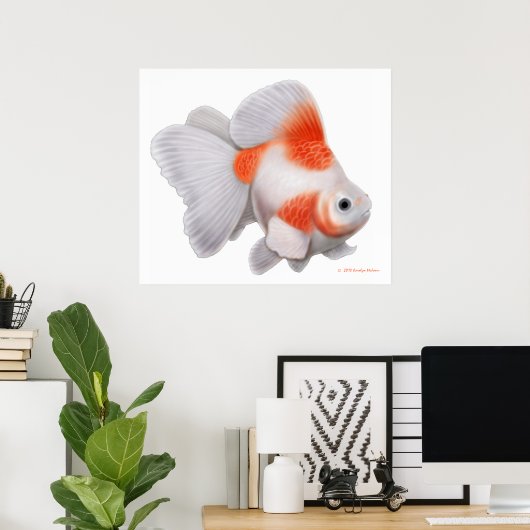 Japanse Ryukin Fantail Goldfish print (Thuiskantoor)