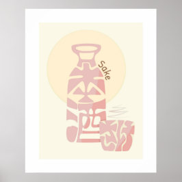Japanse Sake Kanji/Hiragana Woordkunst Poster