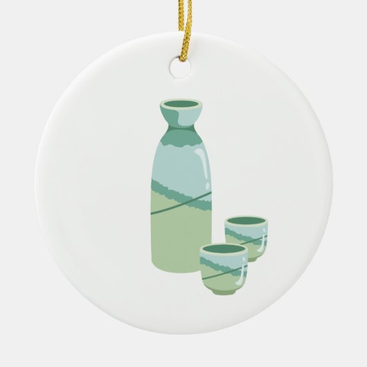 Japanse Sake Keramisch Ornament (Voorkant)