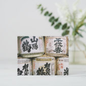 Japanse Sakevaten Briefkaart (Staand voorkant)
