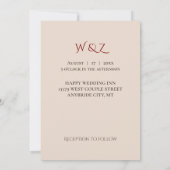 Japanse Sakura Bamboo bruiloft uitnodiging (Achterkant)