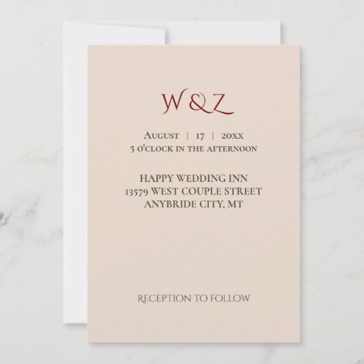 Japanse Sakura Bamboo bruiloft uitnodiging (Achterkant)