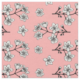 Japanse Sakura Bloesem Bloemen Patroon Stof