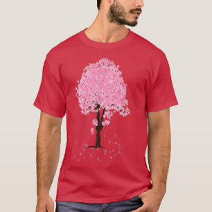 Japanse Sakura-boomkersen bloesem-anime T-shirt