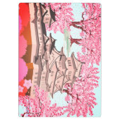 Japanse Sakura Castle Art – Cherry Blossom Spring Klembord (Achterkant)