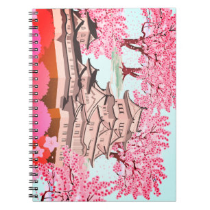Japanse Sakura Castle Art – Cherry Blossom Spring Notitieboek
