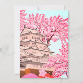 Japanse Sakura Castle Art – Cherry Blossom Spring Save The Date (Voorkant)