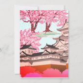 Japanse Sakura Castle Art – Cherry Blossom Spring Save The Date (Achterkant)