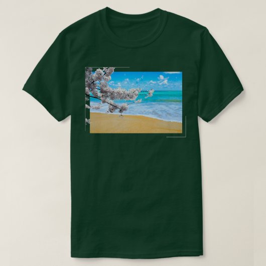 Japanse Sakura Cherry Blossom Beach T-shirt (Design voorkant)