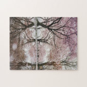 Japanse Sakura Cherry Blossom Blooming Foto Legpuzzel (Horizontaal)