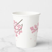 Japanse Sakura Cherry Blossom Branch Papieren Bekers (Rechts)