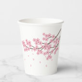 Japanse Sakura Cherry Blossom Branch Papieren Bekers (Voorkant)