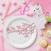 Japanse Sakura Cherry Blossom Branch Papieren Bordje (Feest)