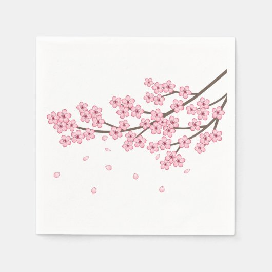 Japanse Sakura Cherry Blossom Branch Servet (Voorkant)